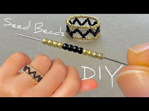 Easy Beaded Rings Tutorial: How to Make Ring With Beads | Seed Bead Rings