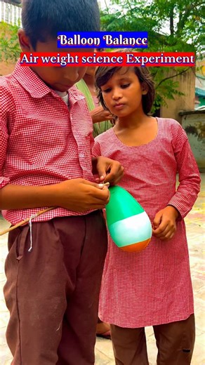 Vineet Chaudhary on Instagram: "✨Balloon balance Experiment:You can prove air has weight by performing the“balloon balance experiment”: inflate one of two identical balloons, and then use a balance or stick to show that the inflated balloon is heavier than the deflated one. #science #school #fun #funscienceforkids #sciencefacts #primaryschool #basiceducationdepartment #instadaily #instakids#instascience #instateacher"
