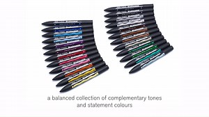 10K views · 380 reactions | Our new BrushMarker Student Designer 24 Set offers a balanced collection of shades, perfect to illustrate the movement and fluidity of fabrics. The chisel nib can be used for bold mark making and outlines, whilst the flexible brush nib is ideal for adding soft detail and flowing lines. Learn more about BrushMarkers here: https://goo.gl/PF74EK Artist Credit: Scott W Mason | Winsor & Newton | Facebook