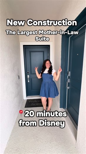 The Largest Mother-in-Law Suite! 20 minutes from Disney! 🤩🌴 This private suite truly feels like a home within the home, featuring: • Full living room • Complete kitchen • Spacious bedroom • Private bathroom • Stackable washer & dryer • Separate entrance for privacy Perfect for multi-generational living or long-term guests. 👉 Comment “In Law Suite” for more details. #relocation #floridarealestate #orlandorealtor #NewBuild #movetoorlando