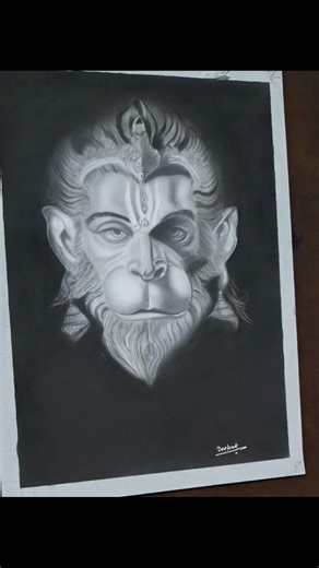 hanuman ji ki drawing video #art #drawing #shortvideo