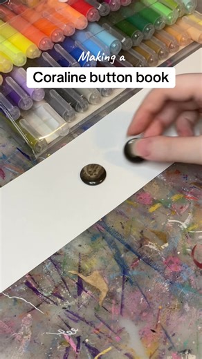 I always wanted to make a little Coraline button book so why not now? #Coraline #diy #buttonbook | Happy Haunts Art