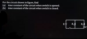For the circuit shown in the figure, find:(a) Time constant o... | Filo