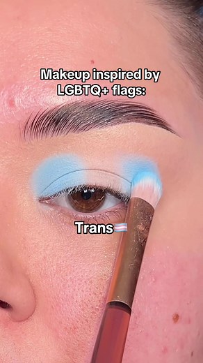 🏳️‍⚧️✨ Which pride flag do you want to see next? #pridemonth #pridemonth #lgbtq #makeup #makeupartist #makeuptutorial