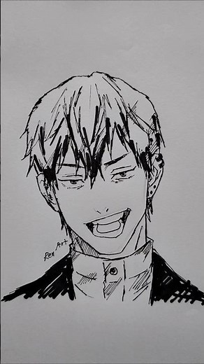 Drawing Naoya Zenin From Jujutsukaisen #NaoyaZenin #JujutsuKaisenArt #animedrawing #renart