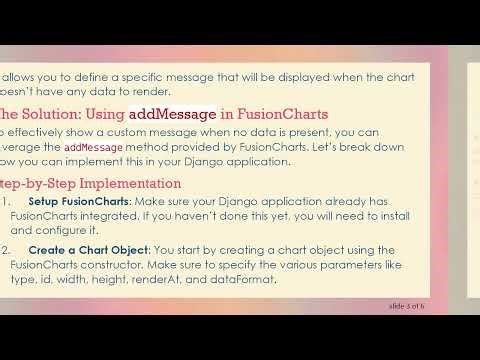 Displaying Custom dataEmptyMessage in FusionCharts with Django