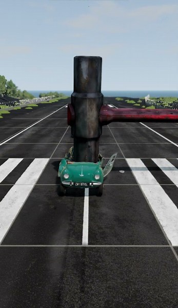 BeamNG Drive, realistic crash test, vehicle damage, collision physics #beamngexperiments