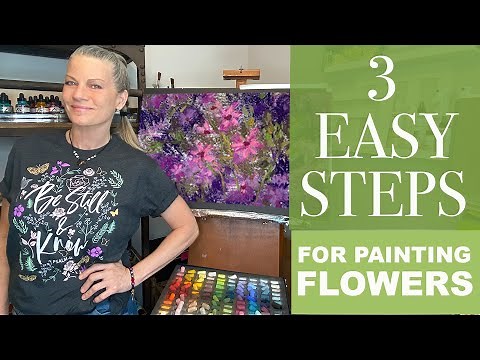 3 Easy Steps for Painting Flowers / Beginner Lesson