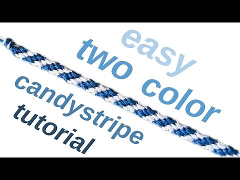 two color candystripe || friendship bracelets