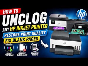 How To Unclog any Hp Inkjet Printer Restore Print Quality - Fix Blank Pages