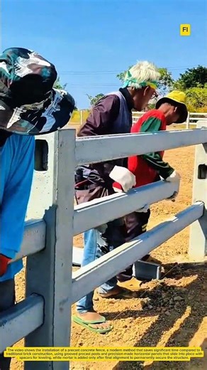 Post and Rail Concrete Fencing Assembly