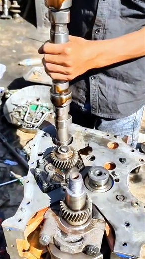 The Engine's Brain: Camshaft Install #automobile #engineblock