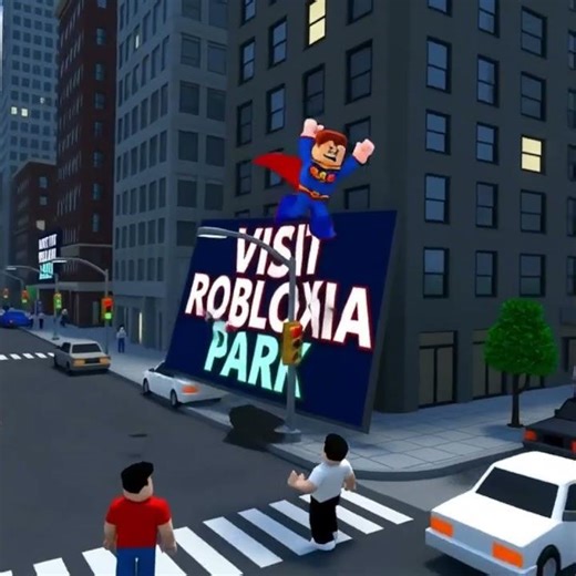 EPIC ROBLOX Superhero Fail! Hilarious Billboard Crash & Tumble 😂 #robloxshorts #roblox #robloxmemes