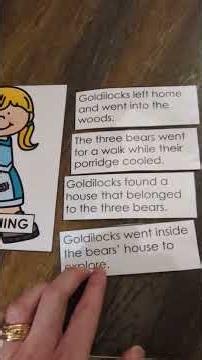 Story Elements Activity: Goldilocks & The 3 Bears #kindergarten #handsonlearning #literacyforkids
