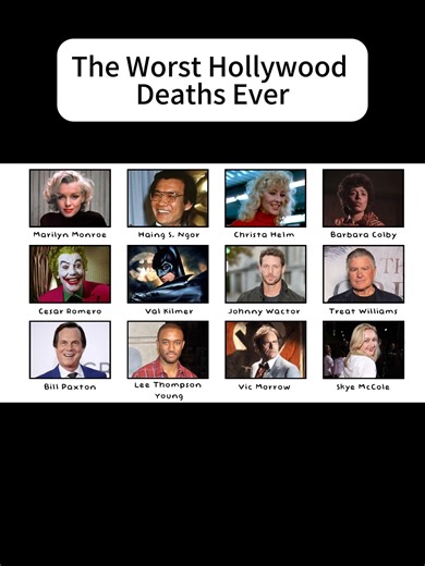 The Worst Hollywood Deaths Ever | hollywood
