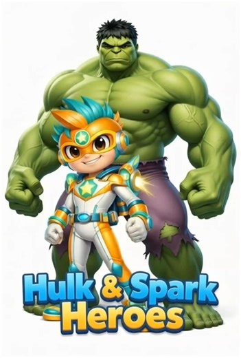 Hulk and Spark attack Alien ships #creatorsearchinsights #kids #spark #hulk #viral