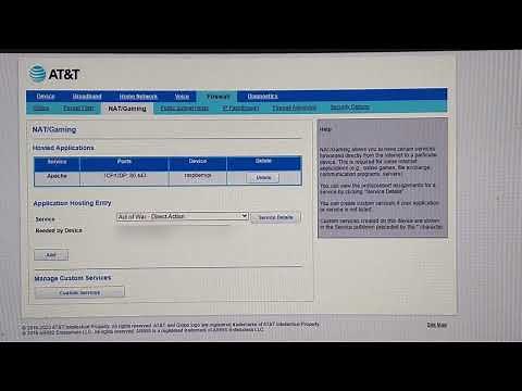 How to setup a port forward on the at&t bgw320-500 or similar for Raspberry Pi webserver