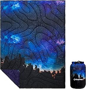 KingCamp Ultralight Camping Blanket, Wearable Packable Blanket 79"x57"