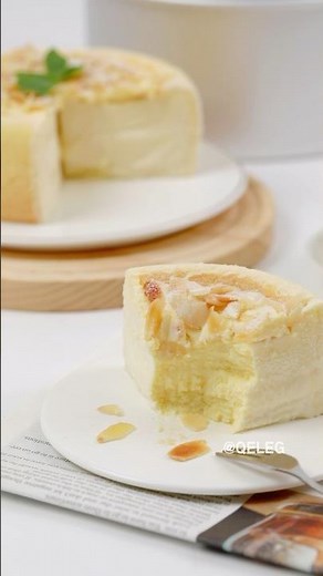 Fluffy Chiffon Cake with a Cream Cheese Layer, melt-in-your-mouth. 🤤😊#chiffoncake #recipe