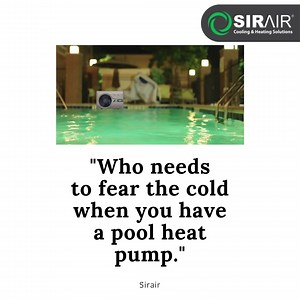 Designed and made for those who cant do without that clear blue exercise. Get the right pool heat pump for you today while stocks last on www.sirair.co.za #Sirair #pooltime #inverterpoolheatpumps #poolheating | Sirair | Facebook