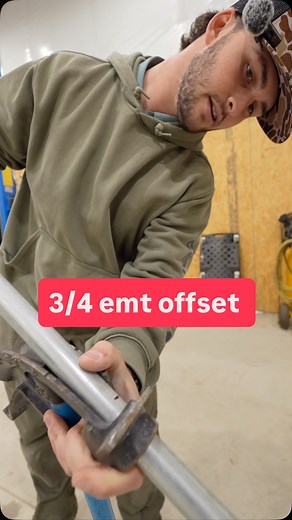Learn how to bend a clean, accurate offset! One of our journeymen walks you through bending an offset in 3/4” EMT—quick, simple, and the way it’s done in the field. Follow us for more real-world electrical tips and tricks. #ElectricianLife #EMT #OffsetBend #ConduitBending #JourneymanElectrician #ElectricalApprentice #FieldTraining #TradesLife #ConstructionTips #ElectricianTraining #SkilledTrades #TreasureValleyElectric #ToolTips #HowToElectrician #ConduitSkills | Treasure Valley Electric