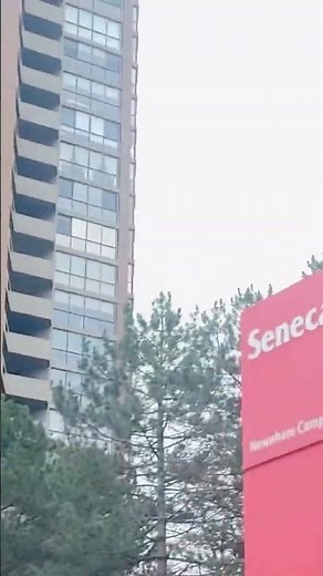 View of Seneca Polytechnic - Newnham Campus From a Distance on A Windy Day
