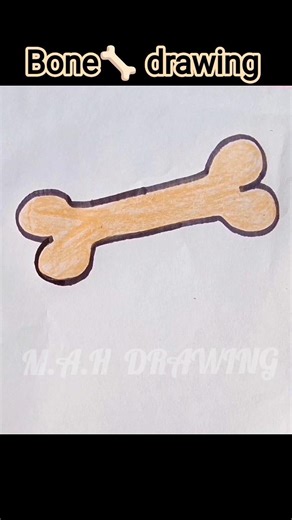 How to draw bone 🦴 easy drawing 👌 #shorts #ytshorts #drawing #ramadan