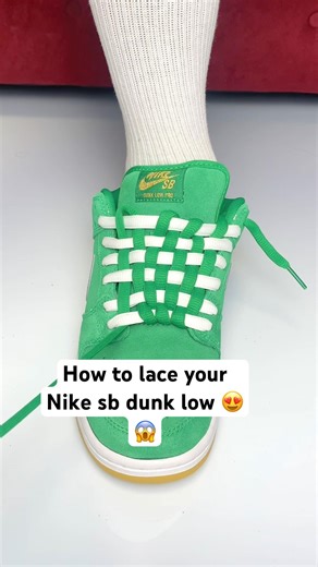 How to lace your Nike SB Dunks with 2 laces #foryou #lace #nike #vibes #fyp #skate #fashion #viral