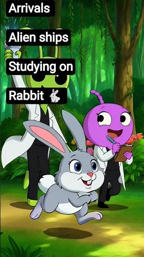 Funny Alien Studying Rabbit on Earth Creepy Cartoon #shorts #aliencartoon CreepyCartoonNT