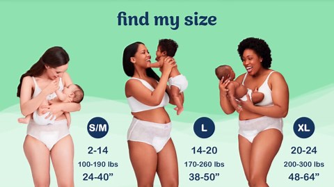 Always Discreet Postpartum and Adult Incontinence Underwear for Women, Large, Maximum Protection, 14 Count