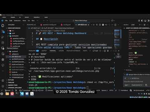 Vibe Coding Cyberpunk (Parte 2): Pulimos Neon Watchdog y desplegamos Dashboard PHP + MySQL
