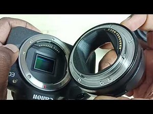 Canon EOS R50 : How to Attach EF-EOS R Mount Adapter | Connect EF-EOS R Mount Adapter and EF-S Lens