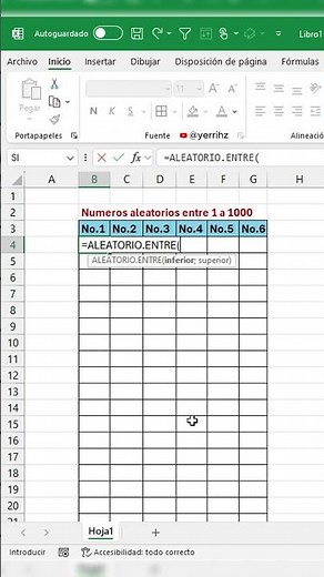 Números aleatorios en Excel #excel #office #tutorial