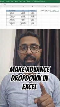 How to make dependent dropdown in excel