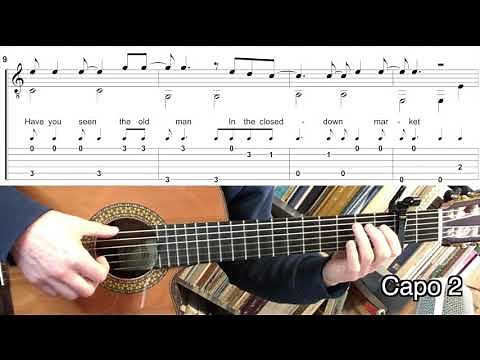 Streets of London - Ralph McTell (Guitar lesson of easy arrangement)