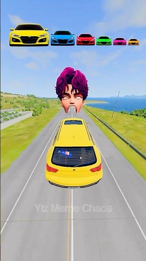 Big and Small Car vs Curly Jinu Saja - BeamNG.Drive