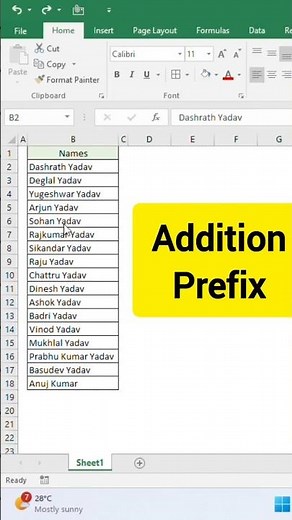 || How to add prefix in excel | HR | Easy excel Formulas ||
