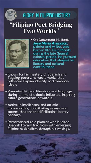 December 14, 1869 - “Filipino Poet Bridging Two Worlds”