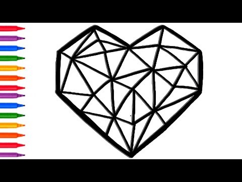💎 How to Draw a DIAMOND HEART (Step-by-Step) ✨ Easy Drawing Tutorial