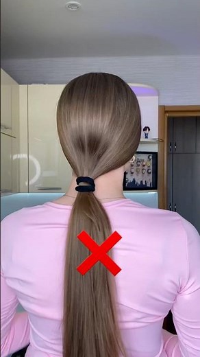 Create a cute hairstyle using just one hair tie😍 #hairstyle #easyhairstyle #hairtutorial