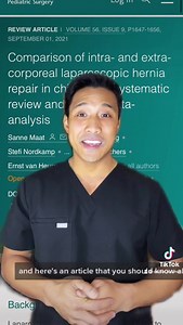 "Comparison of intra- and extra-corporeal laparoscopic hernia repair in children: A systematic review and pooled data-analysis" Maat et al. Full article here: jpedsurg.org/article/S0022-3468(21)00099-3/fulltext #SoMe4PedSurg | Journal of Pediatric Surgery | Facebook