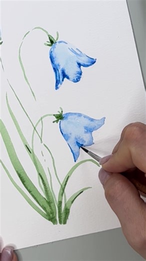 Step-by-Step Watercolor Bluebells Tutorial