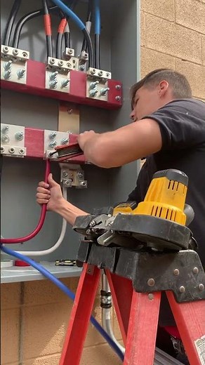 Young master electrician wiring 1000 Amp CT cabinet (600 amp service)