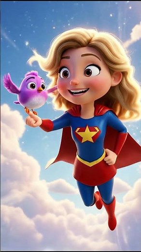 Flying Supergirl Song 🌈 3D Kids Animation Toon Tune
