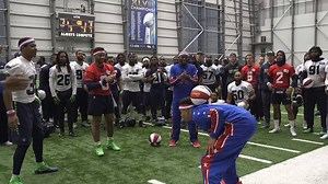 285K views · 6.4K reactions | Before The Original Harlem Globetrotters take the court tomorrow at Key Arena, they put our skills to the test..Trick pass style. | Seattle Seahawks | Facebook