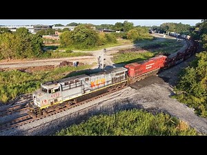 A KCS Grey Ghost Leading a CSX Freight Meets an NS Combo Train, Amtrak 19 and Freights