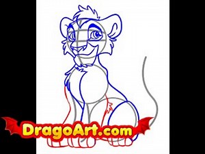 How to draw Kovu, step by step