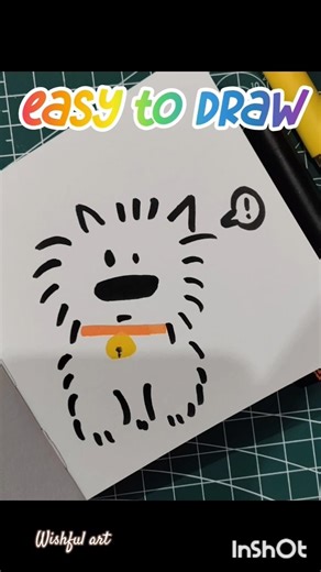 how to draw a scary dog 🐶 #art #easy #drawing #aesthetic #craft #acrylicmarkers
