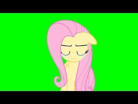 Fluttershy Wipes Tears - Green Screen Ponies