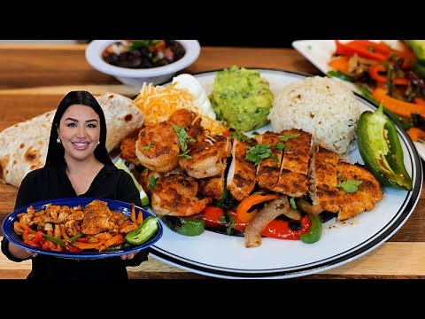 How to make Easy Chicken & Shrimp FAJITAS, an Easy & Delicious Recipe